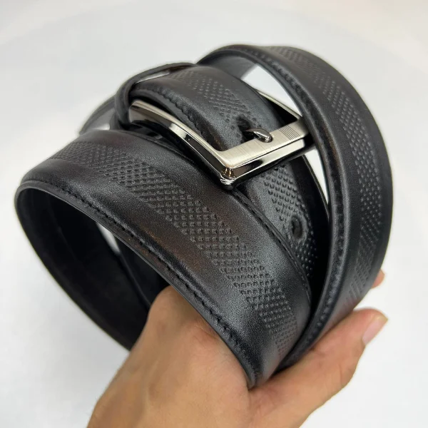 Black Genuine Premium Cow Leather Belt